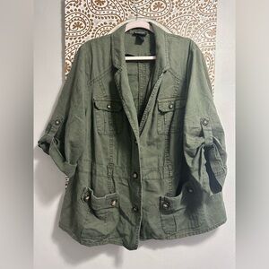 Lane Bryant Utility Jacket in Army Green